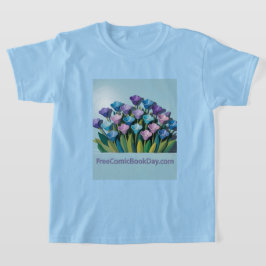 Camiseta Dia de BD Livre Flor Camisa-T Meninas