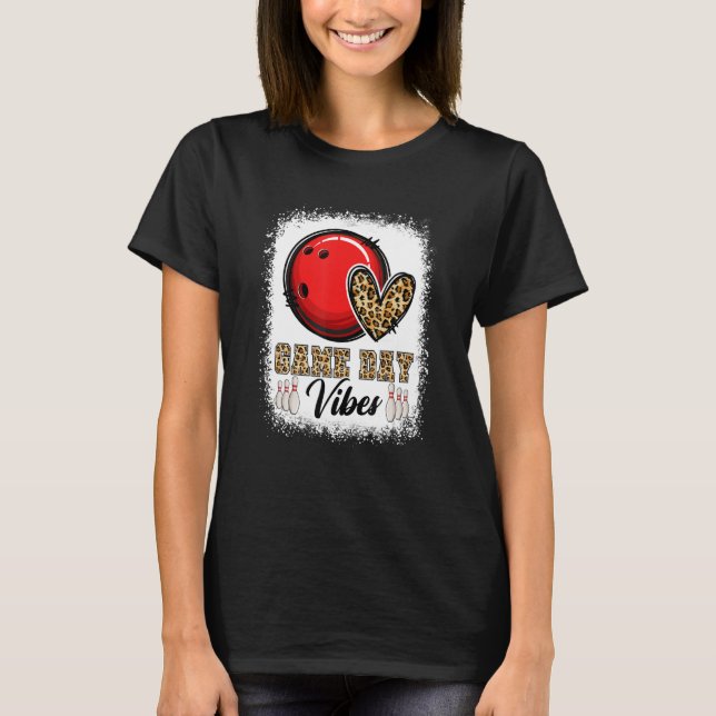 Camiseta Dia de Boliche Branqueado Viba Boliche Jogo Mãe D (Frente)