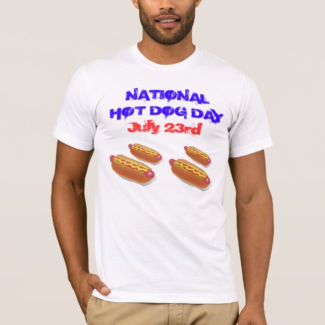Camiseta Dia de cachorro quente nacional - 23 de julho (Frente)