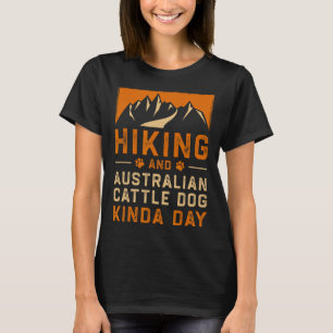Camiseta Dia de Caminhada e Cão de Gado Australiano Azul
