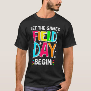 Camiseta Dia de Campo Escolar Arco-Íris Que Os Jogos Comece