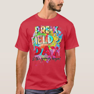 Camiseta Dia de Campo Pré-K 2022 Deixe Os Jogos Começarem C