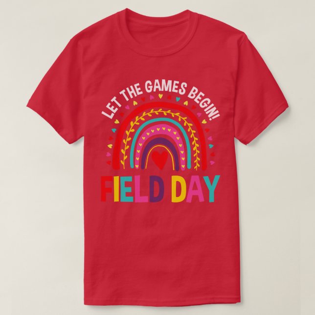 Camiseta Dia de Campo Que Os Jogos Comecem A Cores Rapariga (Frente do Design)