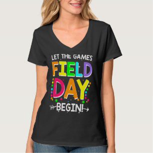 Camiseta Dia de Campo Que Os Jogos Comecem Crianças Meninas