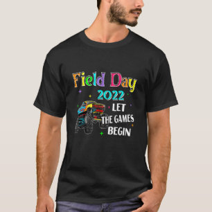 Camiseta Dia de Campo Que Os Jogos Comecem Crianças Monstra