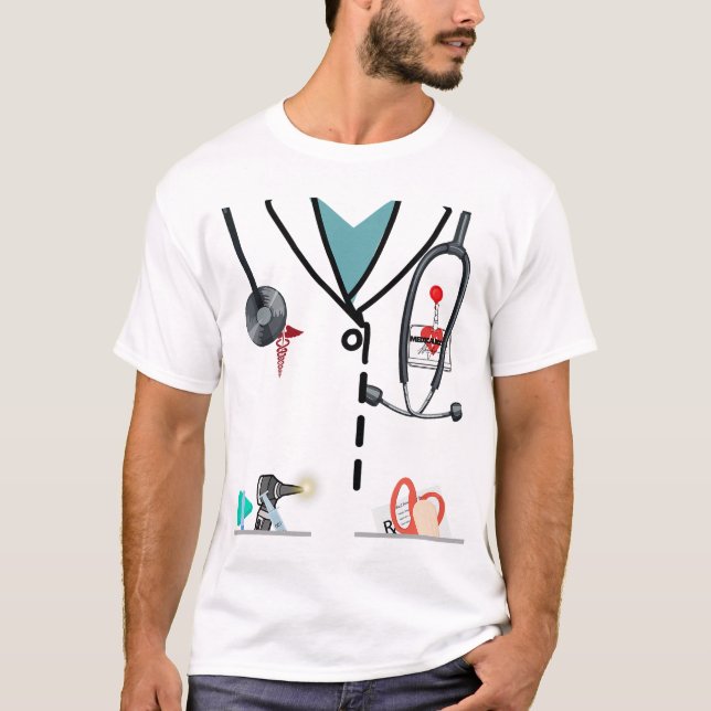 Camiseta Dia de Carreira Tema Médico (Frente)
