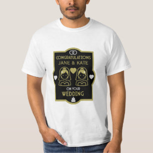 Camiseta Dia de Casamento de gay Girls