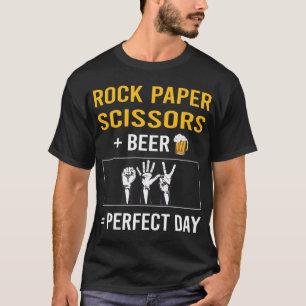Camiseta Dia de Cerveja Pedra Papel Tesoura