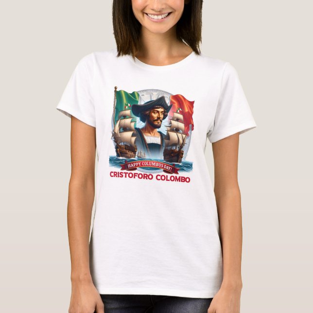 Camiseta Dia de Colombo Cristoforo Colombo  (Frente)