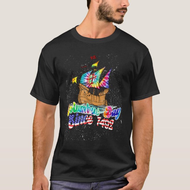Camiseta Dia de Colombo Desde 1492, Christopher Columbus Na (Frente)
