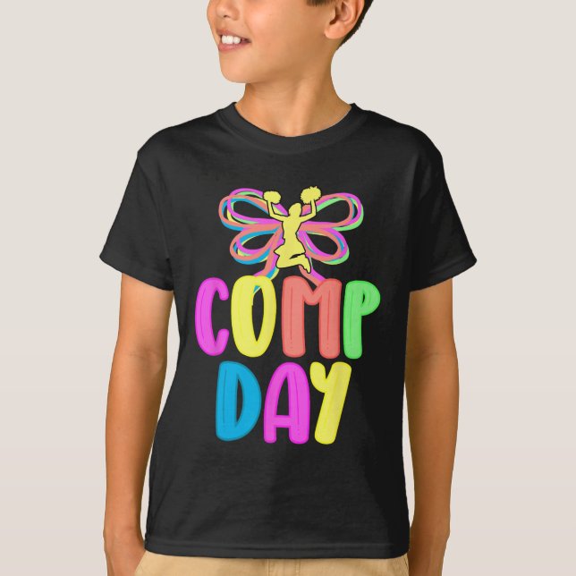 Camiseta Dia de Competição de Cheerleading Pré-Universitári (Frente)