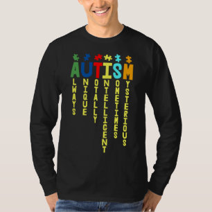 Camiseta Dia de Consciência do Autismo Sempre Único