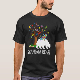 Camiseta Dia de Conscientização do Autismo Avó Urso Apoia A