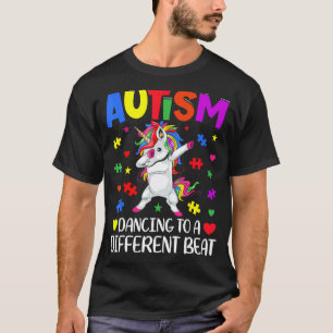 Camiseta Dia de conscientização do autismo Dabbing Unicorn 