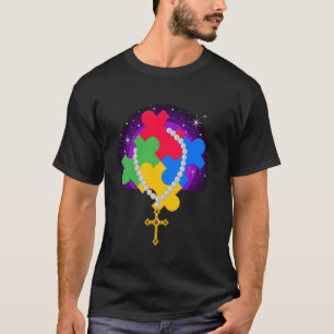 Camiseta Dia de Conscientização do Autismo Peças de Puzzle