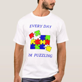 Camiseta Dia de conscientização do Autismo Quebra-cabeça de