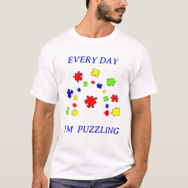 Camiseta Dia de conscientização do Autismo Quebra-cabeça de