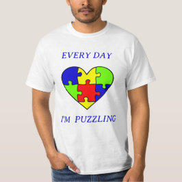 Camiseta Dia de conscientização do Autismo Quebra-cabeça de