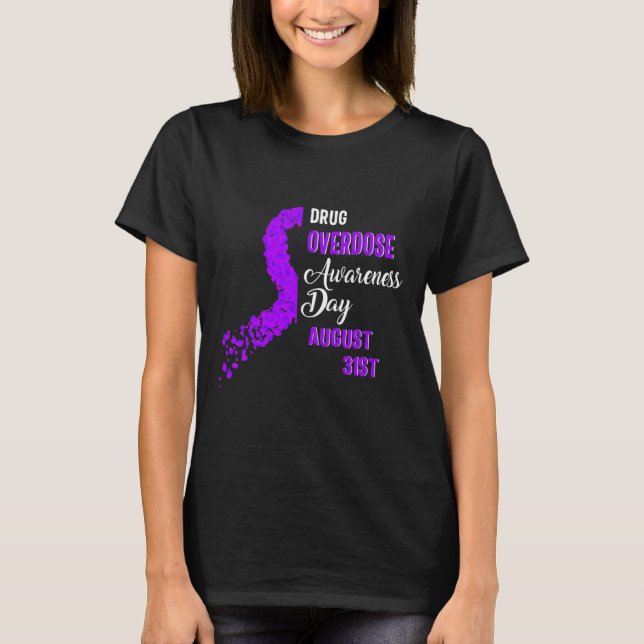 Camiseta Dia de Conscientização sobre Sobredose de Drogas 3 (Frente)