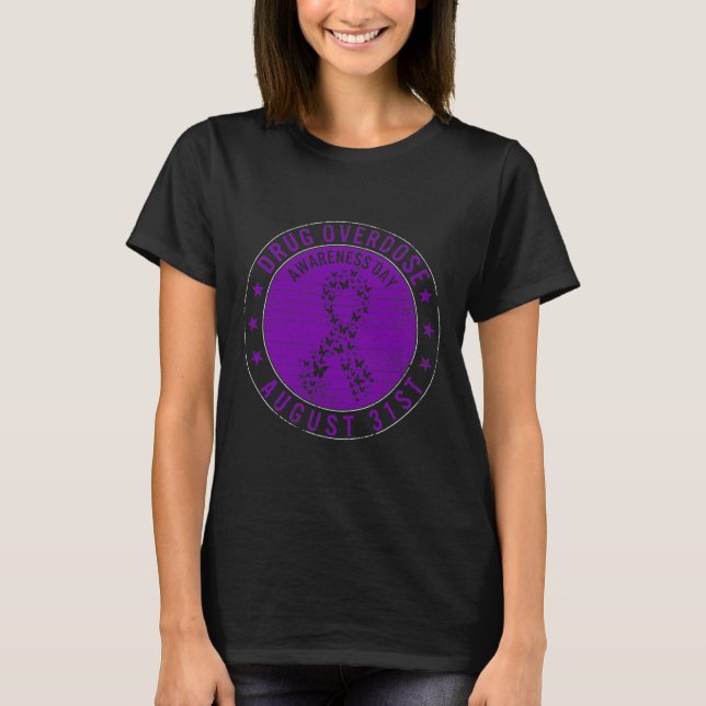 Camiseta Dia de Conscientização sobre Superdose de Drogas 3 (Frente)