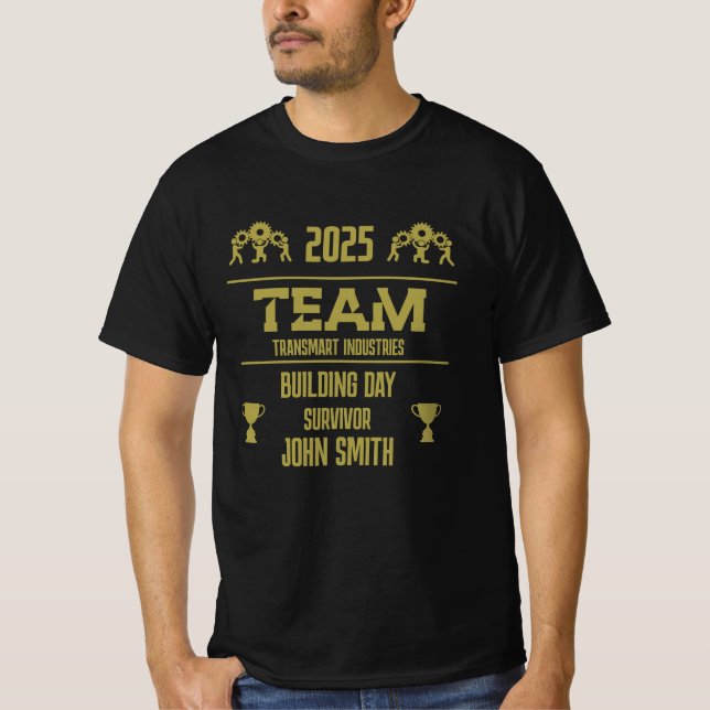 Camiseta Dia de Construção da Equipe Corporativa (Frente)