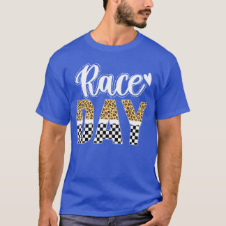 Camiseta Dia de Corrida Leopardo Dia de Corrida Bandeira de