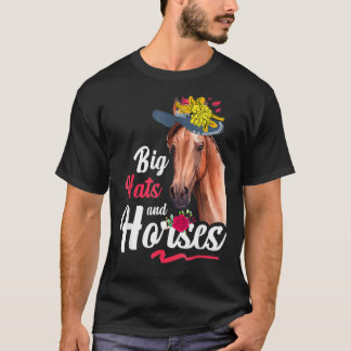 Camiseta Dia de Derby 2022 Grandes Chapéus e Cavalos