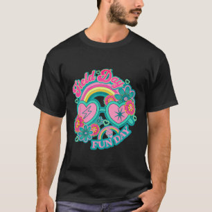 Camiseta Dia de Diversão de Hippie Field Day Para Professor