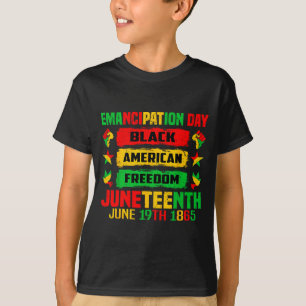 Camiseta Dia de emancipação Juneteenth negro 19 de junho de