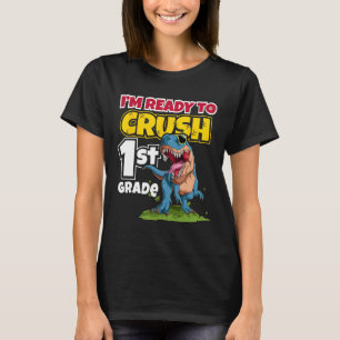 Camiseta Dia De Escola Estou Pronto Para Dominar a 1ª Série
