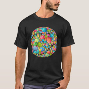 Camiseta Dia de Felz pascoa de Bola de Beisebol Colorida En