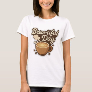 Camiseta Dia de folga - Vinheta de café giro
