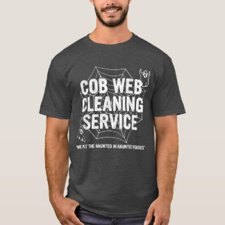 Camiseta Dia de Halloween do Serviço de Limpeza da Web Cob