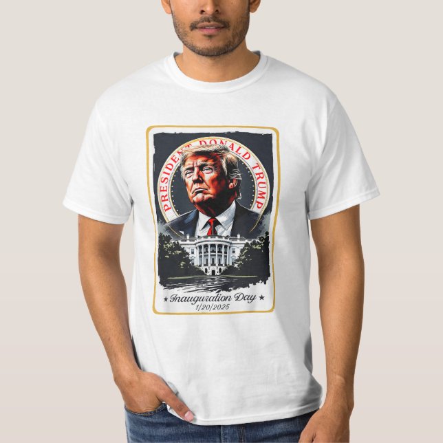 Camiseta Dia de Inauguração do Apoiador Trump 2025 (Frente)
