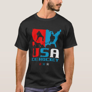 Camiseta Dia de Independência do Hóquei no Gelo Americano -