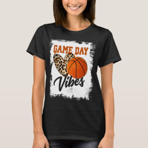Camiseta Dia de Jogo Branqueado Vibes Vã Vã de Basquete Mãe