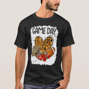Camiseta Dia de Jogo com Futebol do Coração Leopardo Mamãe