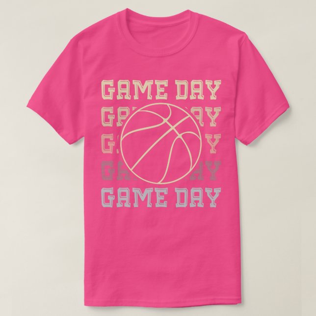 Camiseta Dia de jogo de basquetebol 1 (Frente do Design)