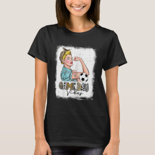 Camiseta Dia de Jogo de Futebol Feminino Desbotado Vibraçõe