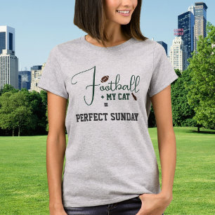 Camiseta Dia de Jogo de Futebol Script da Mamãe Gata Luz Ve
