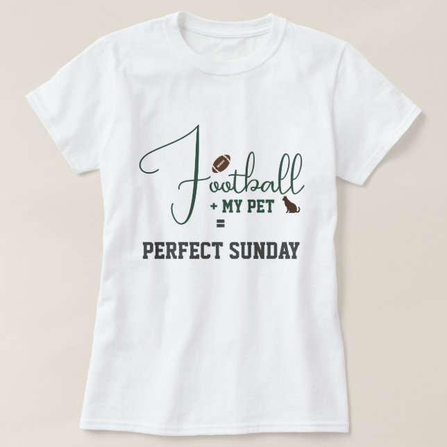 Camiseta Dia de Jogo de Futebol Script da Mamãe Gata Verde  (Frente do Design)