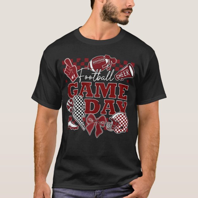 Camiseta Dia de Jogo de Futebol Temporada de Touchdown Equi (Frente)