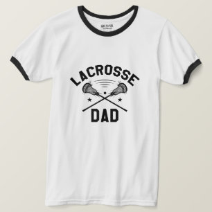 Camiseta Dia de Jogo de Número Personalizado do Pai Lacross