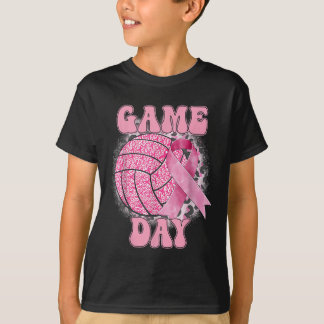 Camiseta Dia de Jogo Descoberto Cancer de Mama Sensação Ros