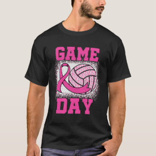 Camiseta Dia de Jogo Descoberto Cancer de Mama Sensação Ros