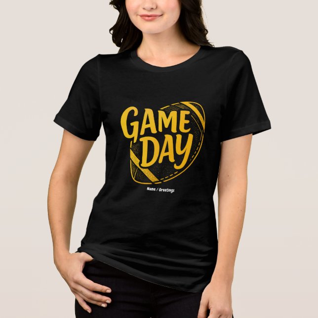 Camiseta Dia de Jogo Dia de Ação de Graças Design Perfe (Frente)