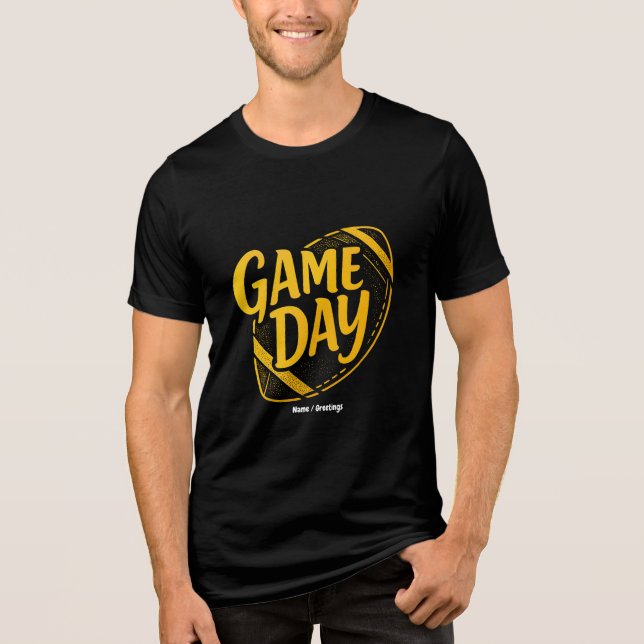 Camiseta Dia de Jogo Dia de Ação de Graças Design Perfe (Frente)