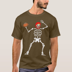 Camiseta Dia de Jogo do Jogador de Futebol Skeleton