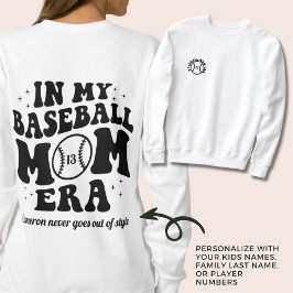 Camiseta Dia de Jogo do Jogo do Jogo Baseball Mãe Era
