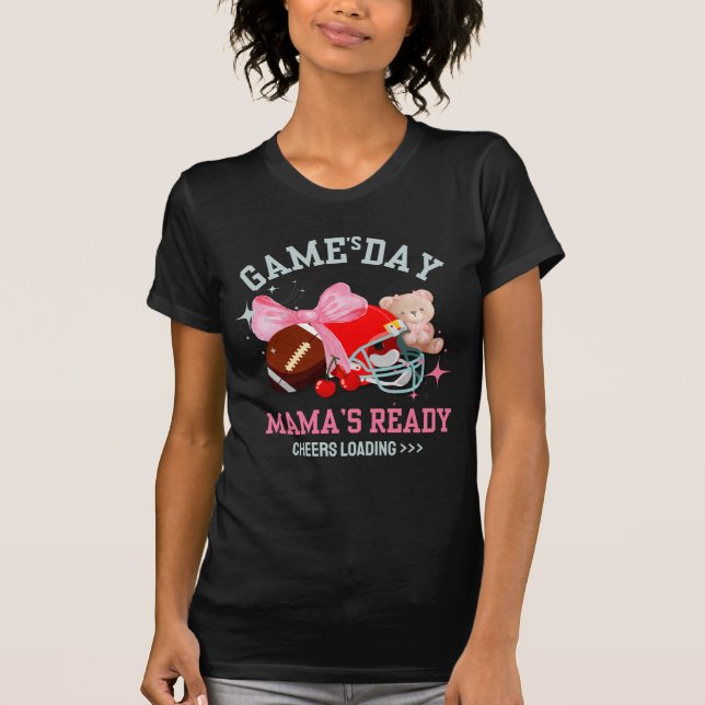 Camiseta DIA DE JOGO, MÃE ESTÁ PREPARADA Mãe de Futebol (Frente)